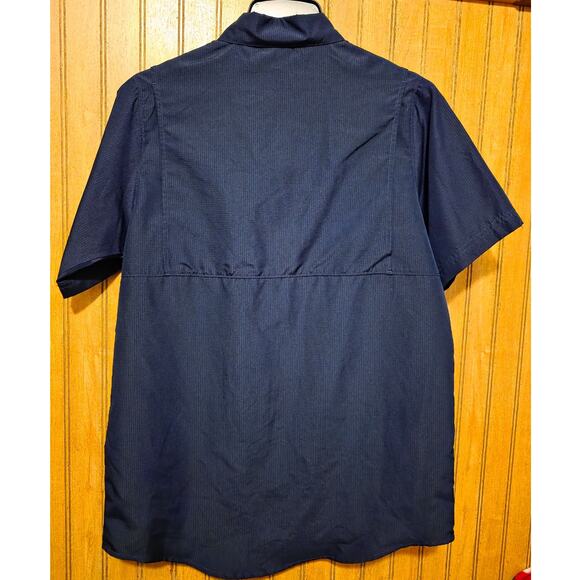 Pro Edge UNC Tar Heels Shirt Men Sz S Navy Button Down Vented Pockets NWT - Picture 2 of 9